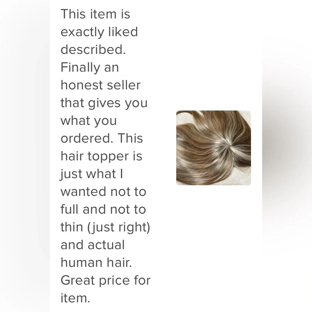 NWT 100% human REMY hair #60 #613 vanilla blonde cream topper HAND TIED silk
